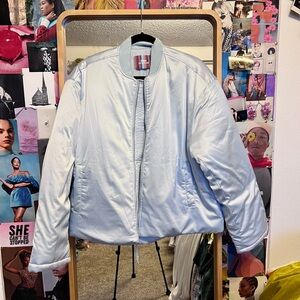 Women's Light Blue Bomber Jacket